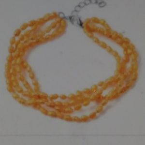 NWT-GOLDEN PEARL MULTI 4+ STRANDS, STERLING  BRACELET. 7.1/2"